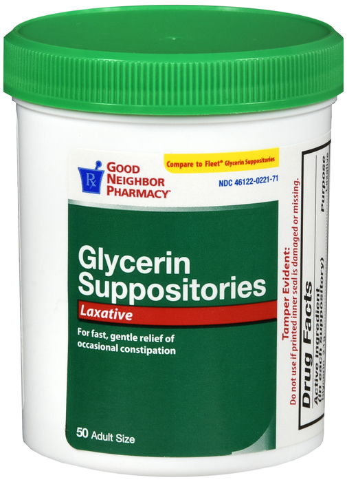 Fleet Laxative Glycerin Suppositories for Adult Constipation, 50